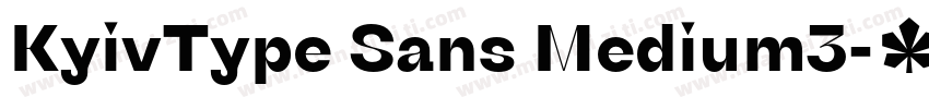 KyivType Sans Medium3字体转换